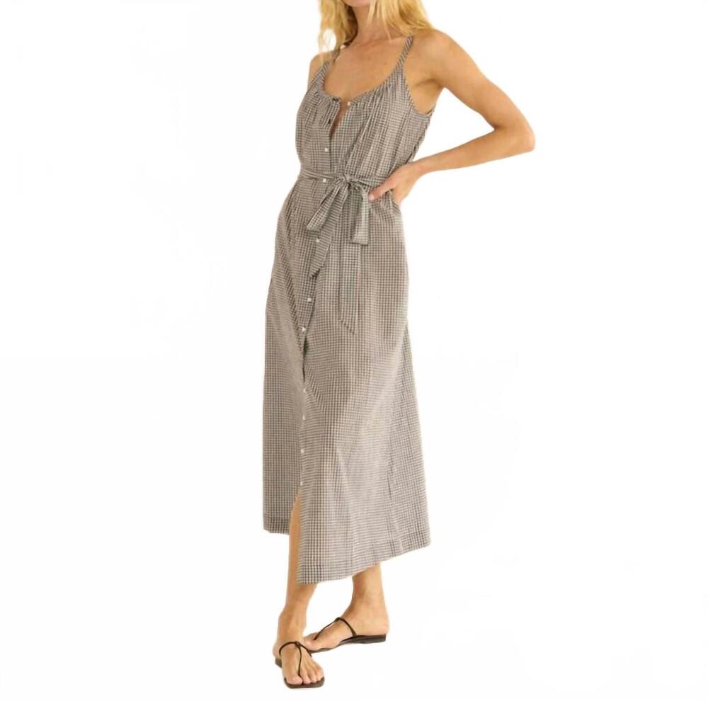 NEW DÔEN nevita dress in noir la maddalena gingham